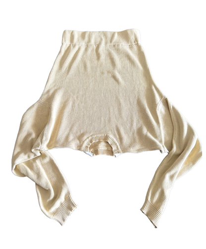 Light Yellow Knit Skirt - Size M