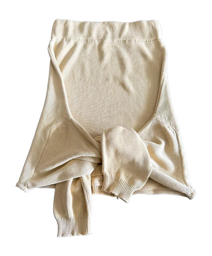 Light Yellow Knit Skirt - Size M