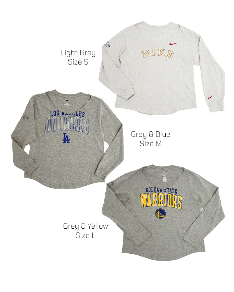 Printed Reverse Long Sleeve Tops