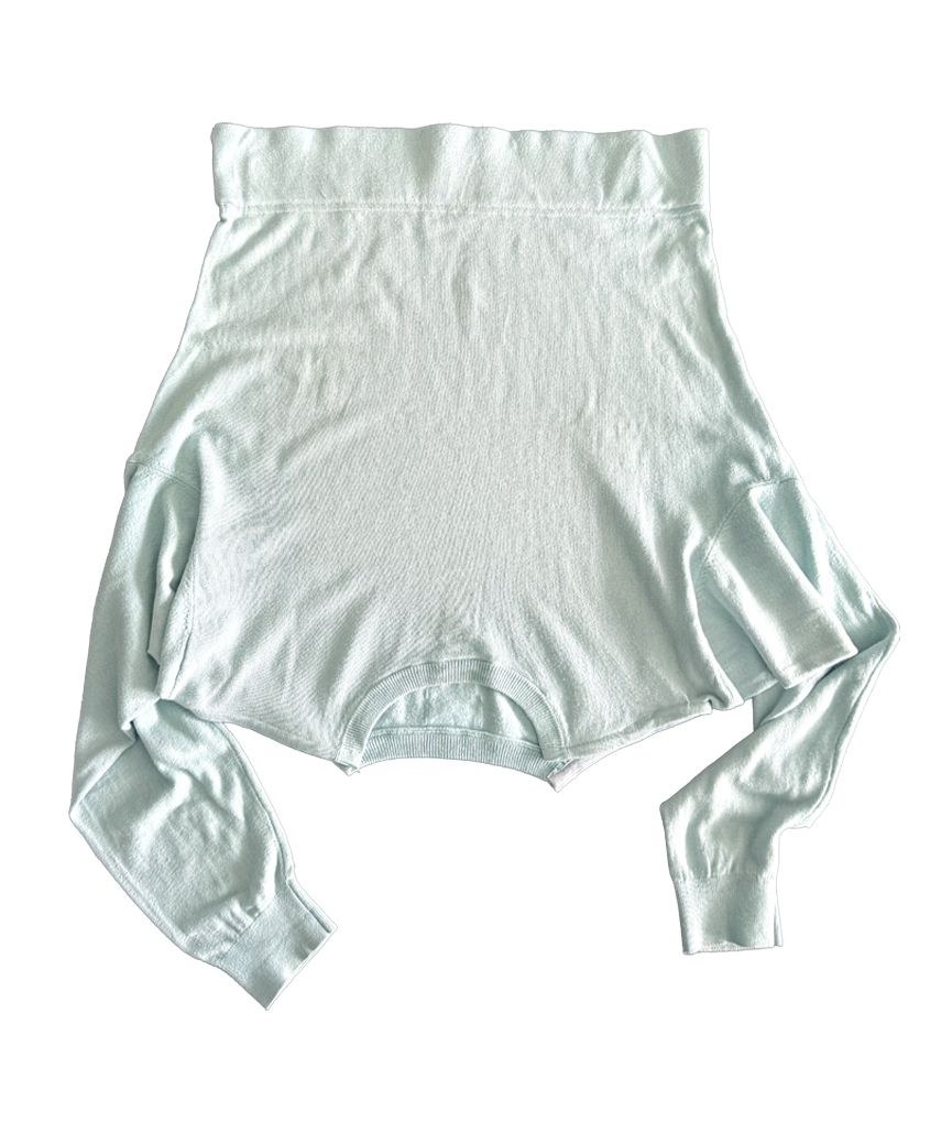 Mint Blue Knit Skirt - Size L/XL