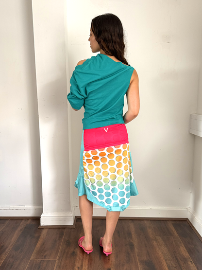 Aqua Dot Racer Skirt - Size S