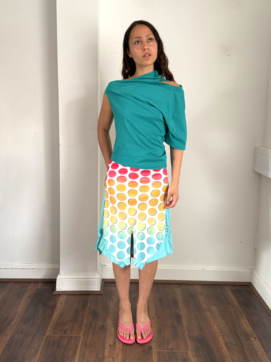 Aqua Dot Racer Skirt - Size S