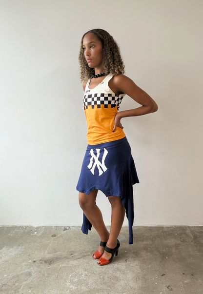 Navy NY L/Sleeve T-skirt - Size M