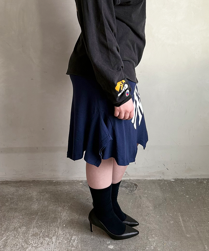 Navy/white NY T-skirt - Size L