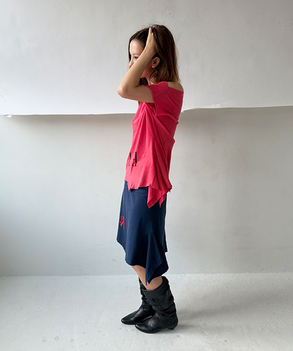 Navy/red NY T-skirt - Size S