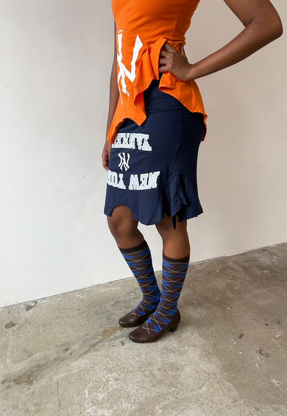 Navy Text NY T-skirt - Size S