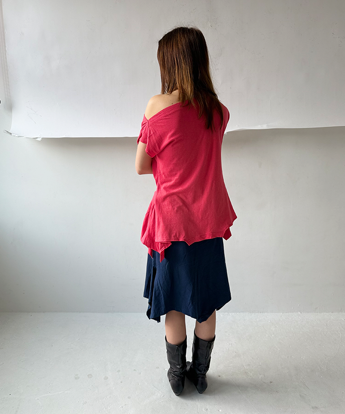 Navy/red NY T-skirt - Size S