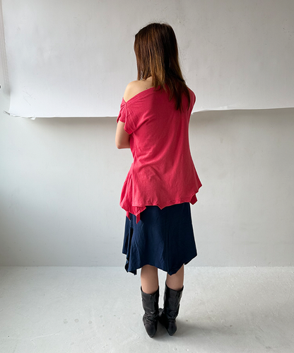 Navy/red NY T-skirt - Size S