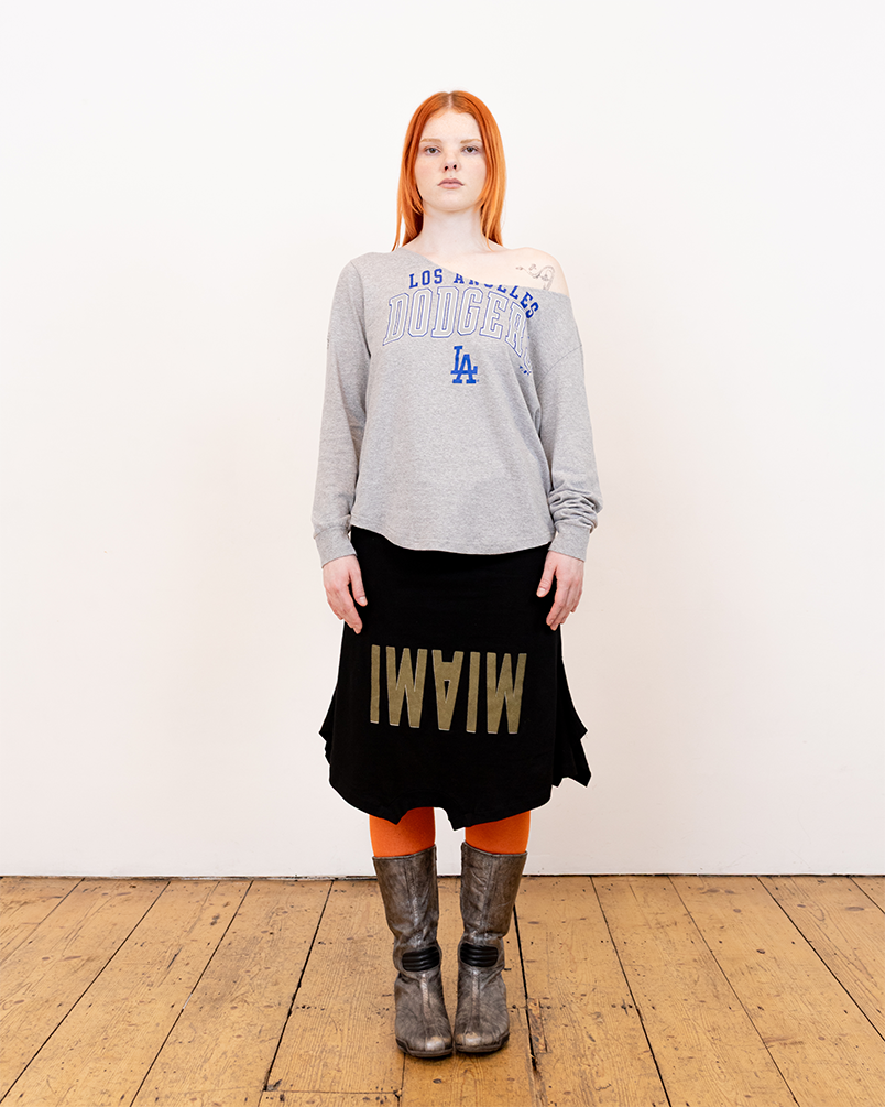 Printed Reverse Long Sleeve Tops