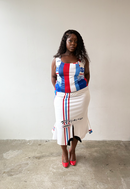 White/blue/red Racer Set - Size XL