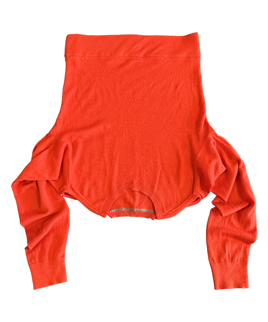 Orange Knit Skirt - Size L