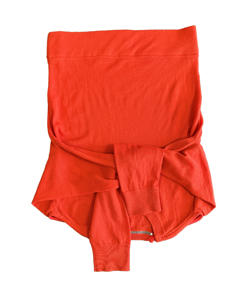 Orange Knit Skirt - Size L