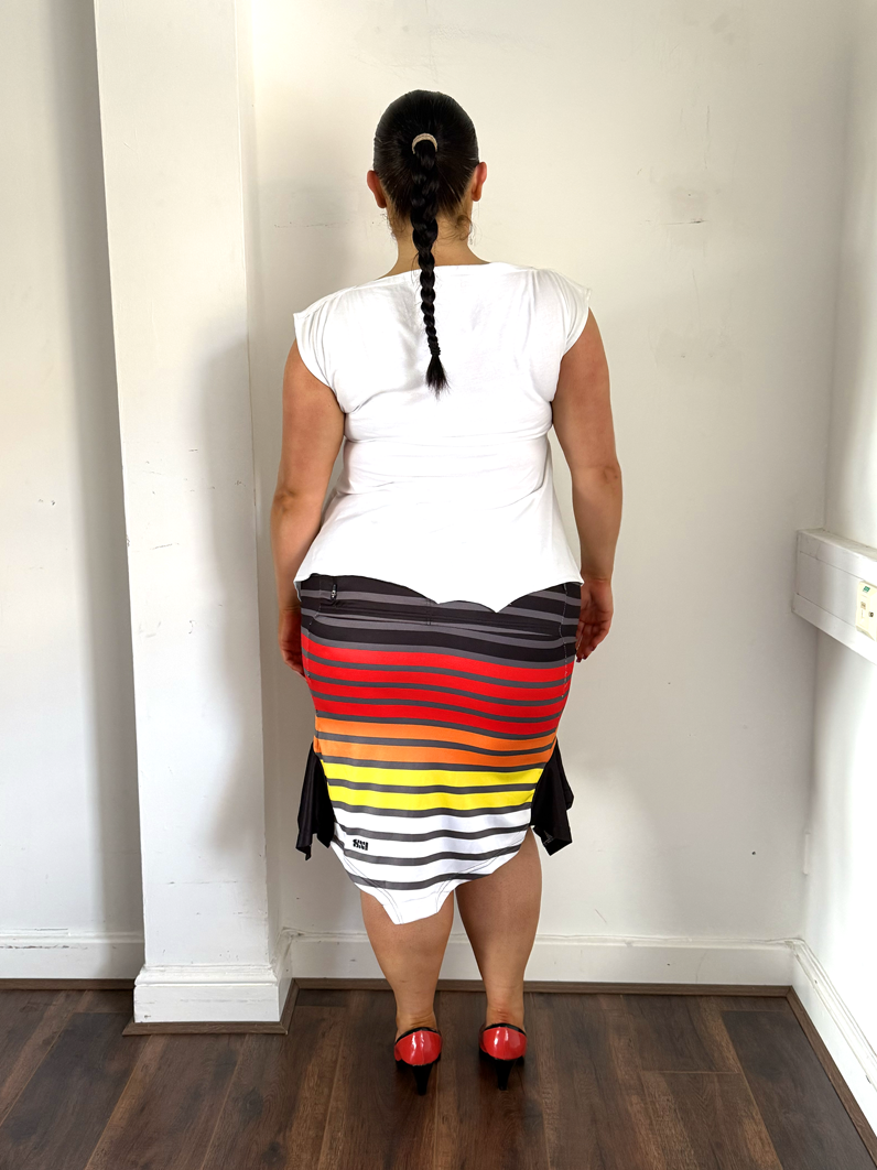 Sunset Stripe Racer Skirt - Size L