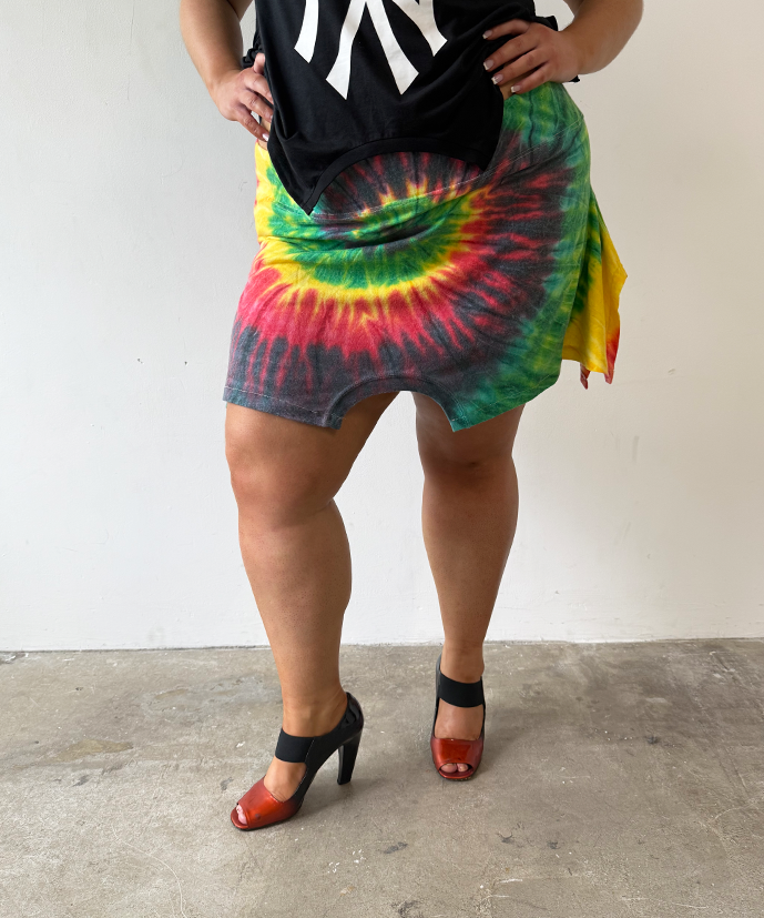 Tie-dye Mini T-skirt - Size XXL