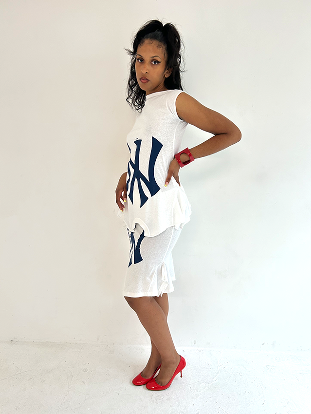 White/navy NY Set - Size S