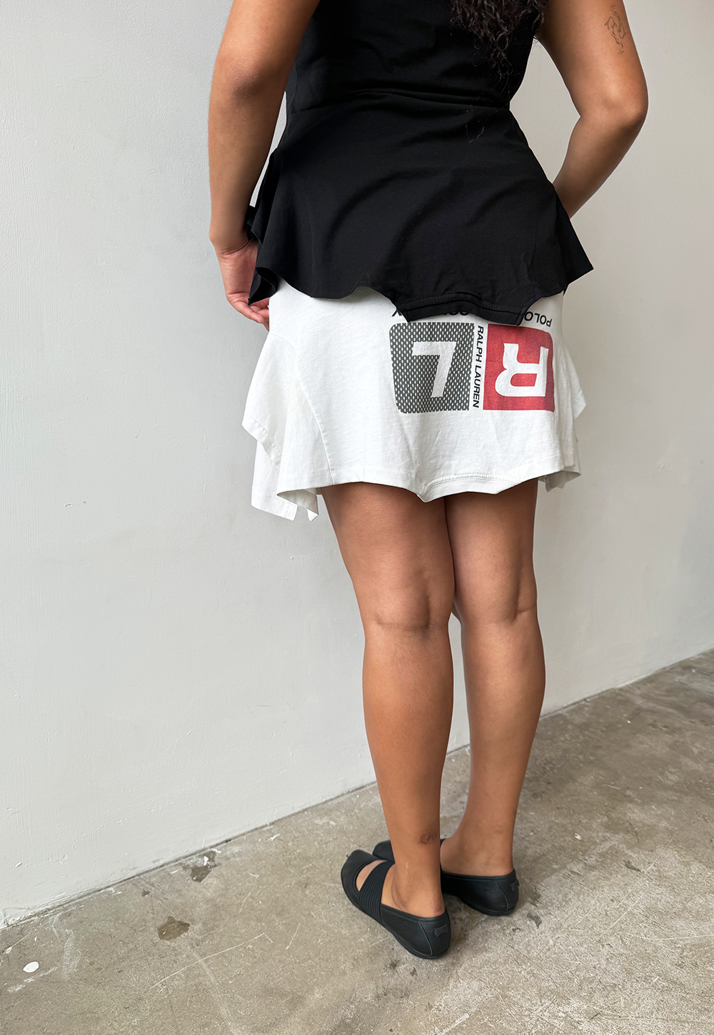 White Ralph Lauren Mini T-skirt - Size L