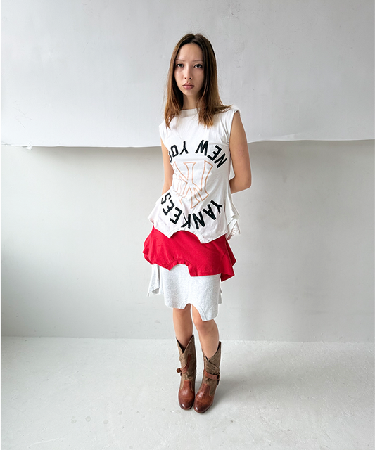 White Yankees Lettering 180 Top - Size S