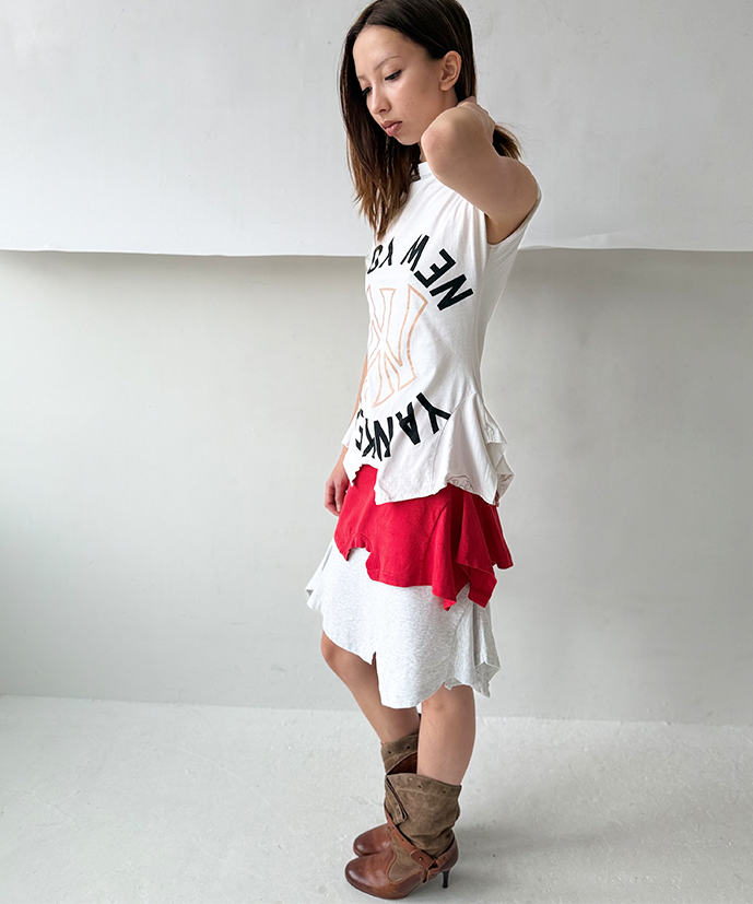 White Yankees Lettering 180 Top - Size S