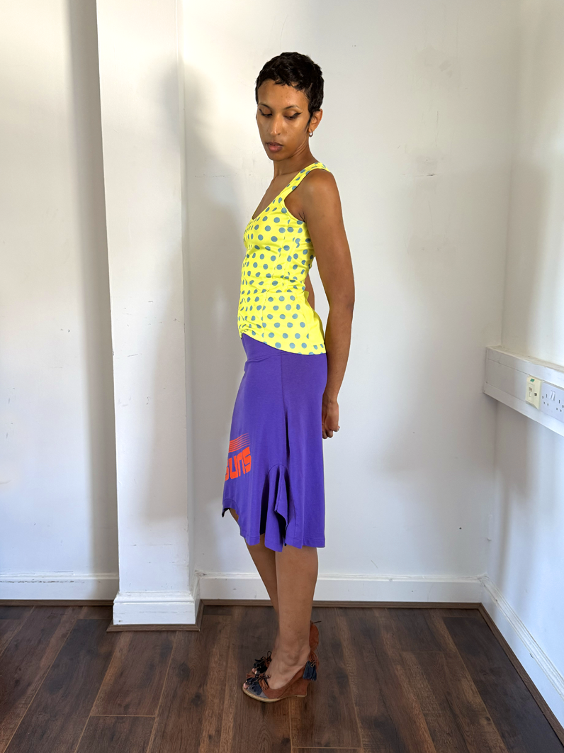Yellow Polkadot Racer Vest - Size M