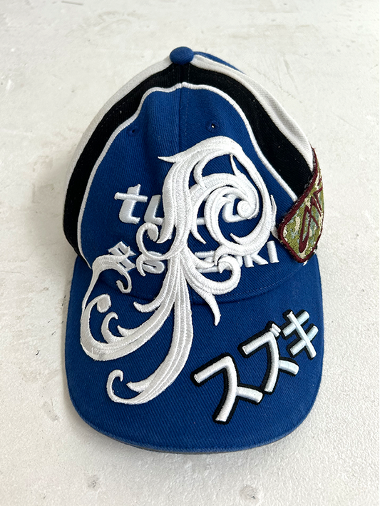 Blue bw Suzuki Racer Souvenir Cap